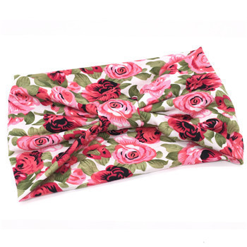 European and American bohemian style new printed elastic sports hair band women's wide-brimmed headband cotton turban headwear wholesale