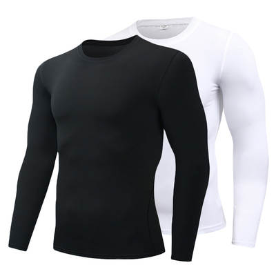 Men's Long-sleeved Stretch Breathable Quick-drying Base Clothes Children's Adult Basketball Running Sports Training Fitness Clothes