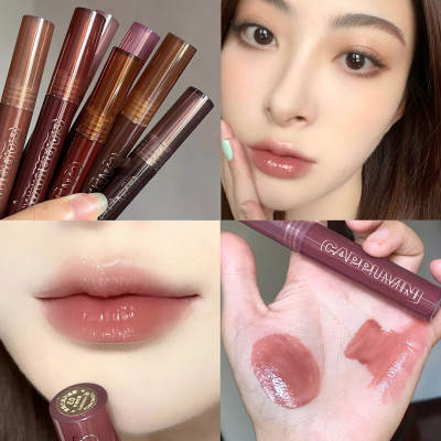 Cappuvini lava chocolate lip gloss moisturizing doodle lip glaze mirror transparent glass lip lip gloss