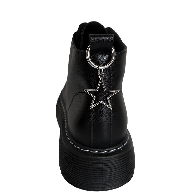 Metal hollow five-pointed star Martin boots shoe buckle sweet cool star cross love pendant shoes accessories ornaments