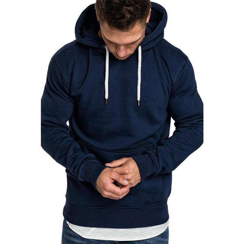 Foreign trade 2023 Amazon new men's solid color hooded pullover men's sweater cross-border foreign trade AliExpress wish