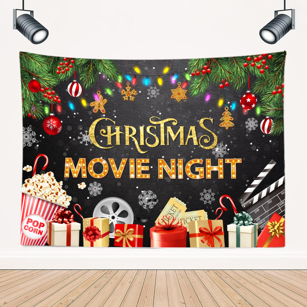 Cross-border Christmas home supplies new Christmas party background cloth room decoration scene layout Christmas tapestry