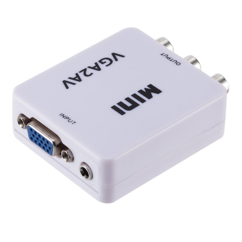 Computer VGA TO AV converter VGA TO AV adapter PC TO RCA old TV video AV conversion cable