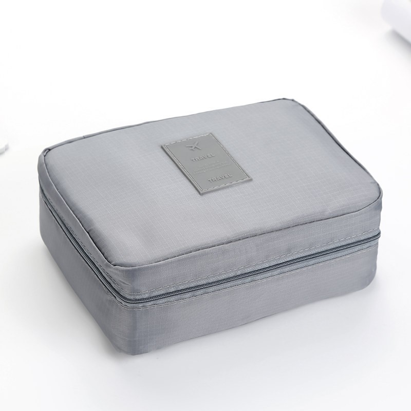 Oxford Cloth Quartet Cosmetic Bag Women's Multi-purpose Large Capacity Waterproof Toiletry Bag Travel Double-layer Portable Storage Bag