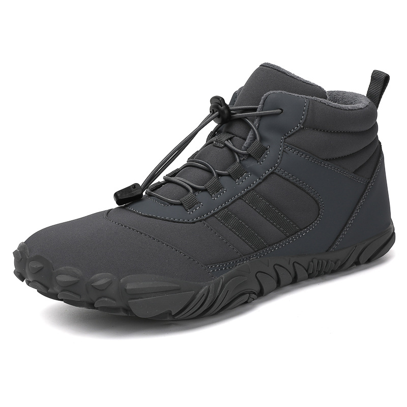 High-top snow boots cross-border new outdoor hiking camping hiking shoes skiing non-slip fleece-lined warm plus size cotton shoes