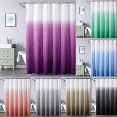 Cross-border wholesale composite foaming polyester shower curtain waterproof and mildew-proof bathroom shower curtain waterproof cloth shower curtain