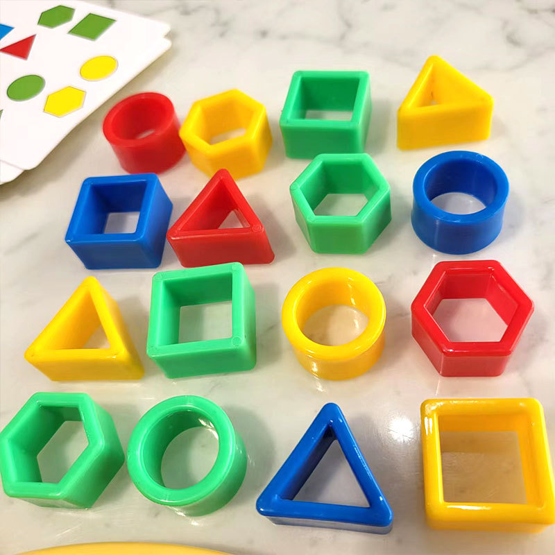 Cartoon Children's Double Battle Geometric Matching Montessori Game Desktop Parent-Child Thinking Training Educational Toy