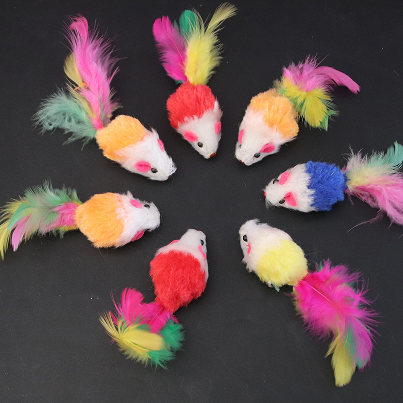 Cat toy mouse factory simulation pet plush mouse funny cat toy wholesale from Hi stuffy cat toy