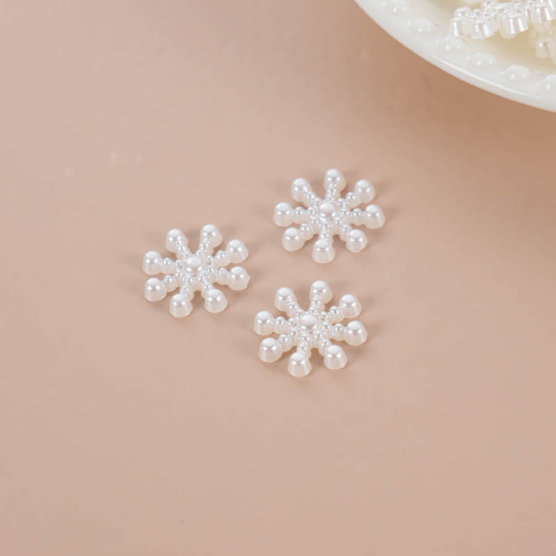 ABSは真珠の平底の半面の異形の真珠の雪の花のdiy携帯電話の美容のクリスマスの装飾の材料の卸売りをまねます。|undefined