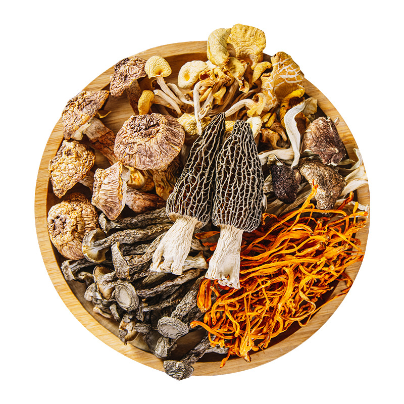 Colorful mushroom soup package wholesale Yunnan specialty mushroom soup morel mushroom dry goods antler mushroom Agaricus mushroom factory delivery