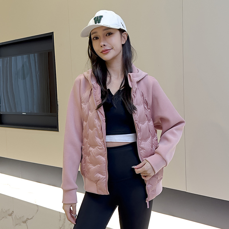 Lulu90 белый гусиный пуховик Новая зимняя модная теплая ромбическая повседневная куртка спортивный пуховик на открытом воздухе