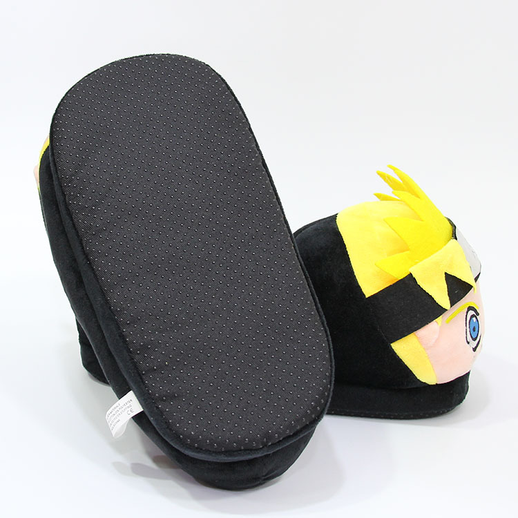 2024 Anime Naruto Plush Slippers Whirlpool Naruto Winter Couple Warm Home Bag with Cotton Slippers