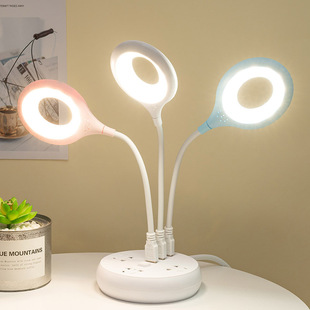 Creative eye protection USB lamp portable LED lamp night market lamp reading ring lamp mobile power mini portable Learning Lamp
