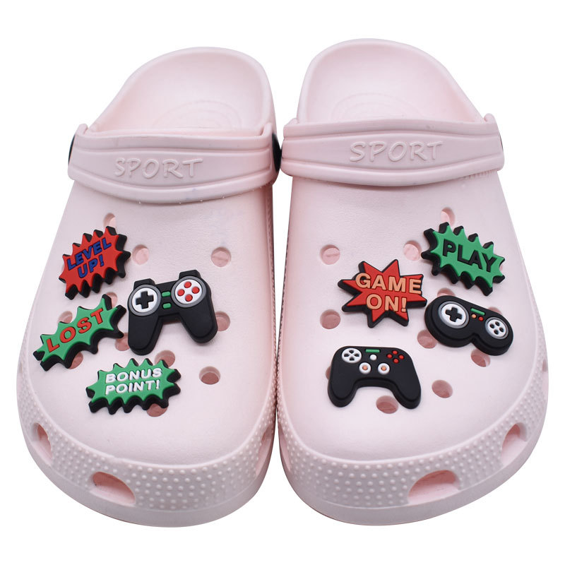 Gamepad Hole Shoes Shoes Flower Cross-border E-Commerce Shoes Decorative Beach Shoes DIY Accessories Bracelet Decorative Buckle