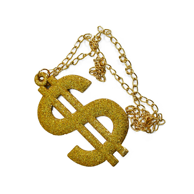 Cross-border Foreign Trade Party Masquerade Costume Props Simulation Plastic Dollar Necklace Festival Performance Toy Dollar