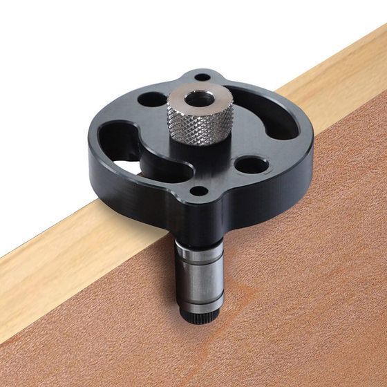 Woodworking straight hole drilling locator wood splicing round wood tenon center drilling locator DIY drilling tool