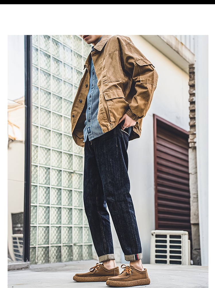Chaussures de mode pour hommes en cuir poncé, chaussures décontractées à semelles souples, chaussures à enfiler pour hommes_voghion.com