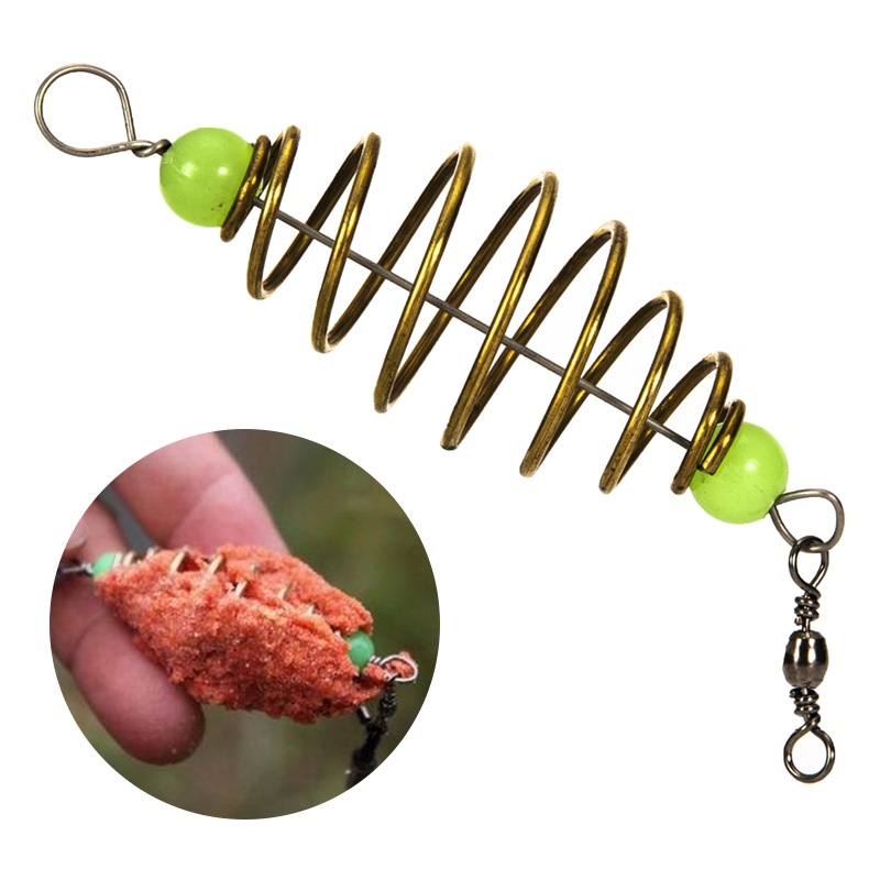 SOURCE manufacturer copper olive Spring Fishing device electroplating Library fishing wild fishing nest feeder in stock wholesale