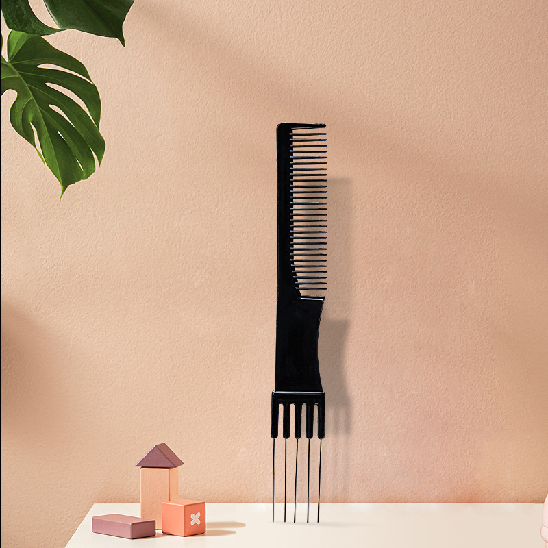 Makeup hair comb hair salon makeup comb fluffy shape shaving comb makeup plate hair insert comb dense tooth steel needle comb