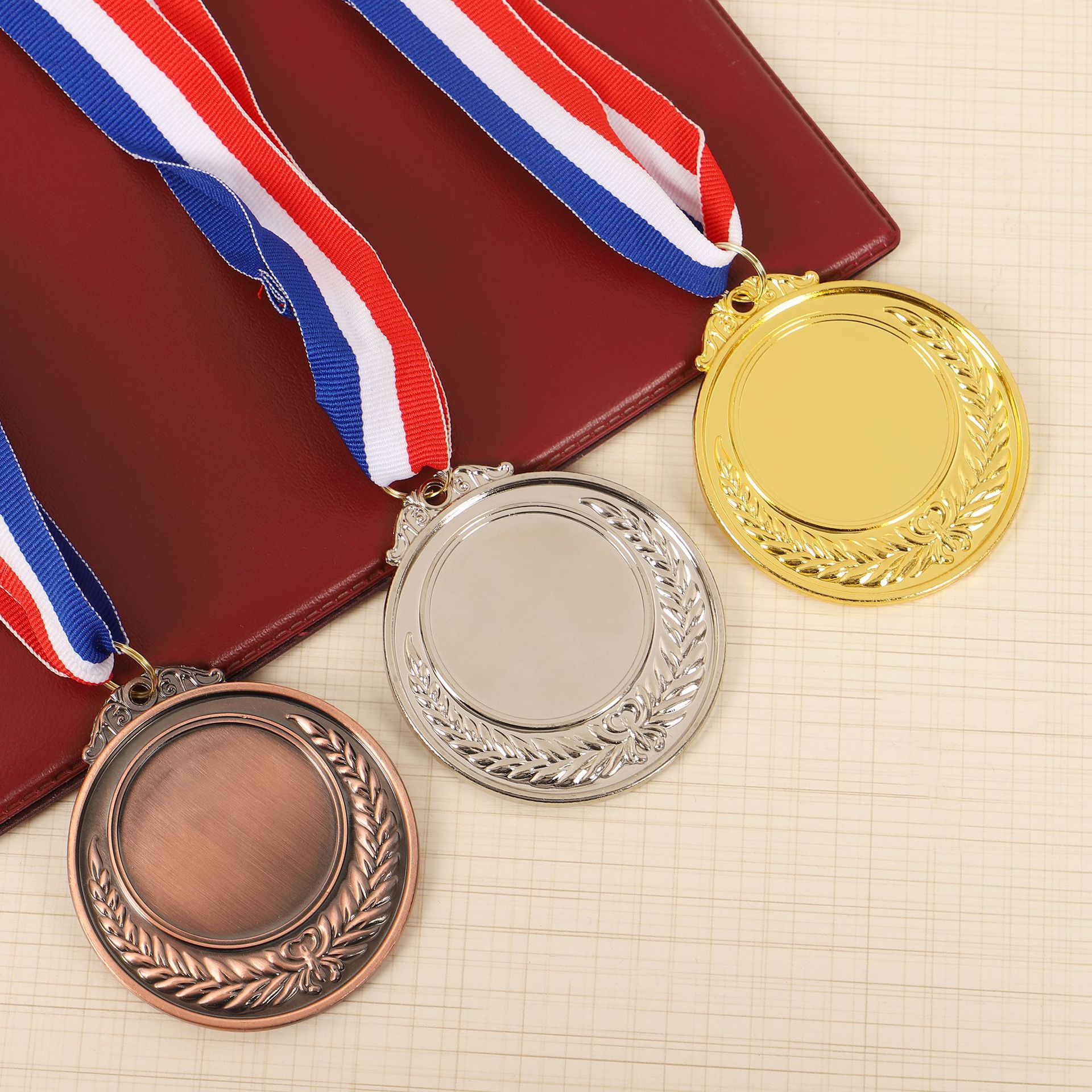 Spot General Metal Medal Marathon Wheat Ears Medal Customized School Games Competition Kindergarten