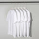 Tiktok live broadcast 230g Xinjiang cotton short-sleeved T-shirt round neck white base shirt blank shirt men and women fashion brand t