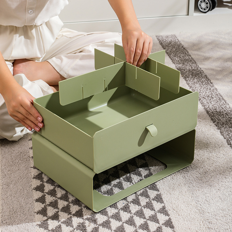 Maibaolong underwear storage box large desktop drawer storage box with compartment plastic underwear socks underwear box