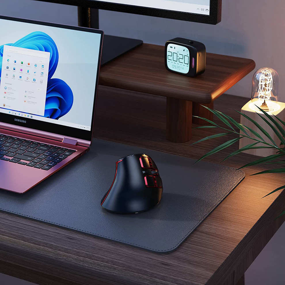 藍牙垂直鼠標無線USB2.4雙模充電人體筆記本台式電腦鼠標辦公靜音