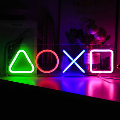 Cross-border ins new led neon sign logo acrylic backboard modeling light game room atmosphere decoration