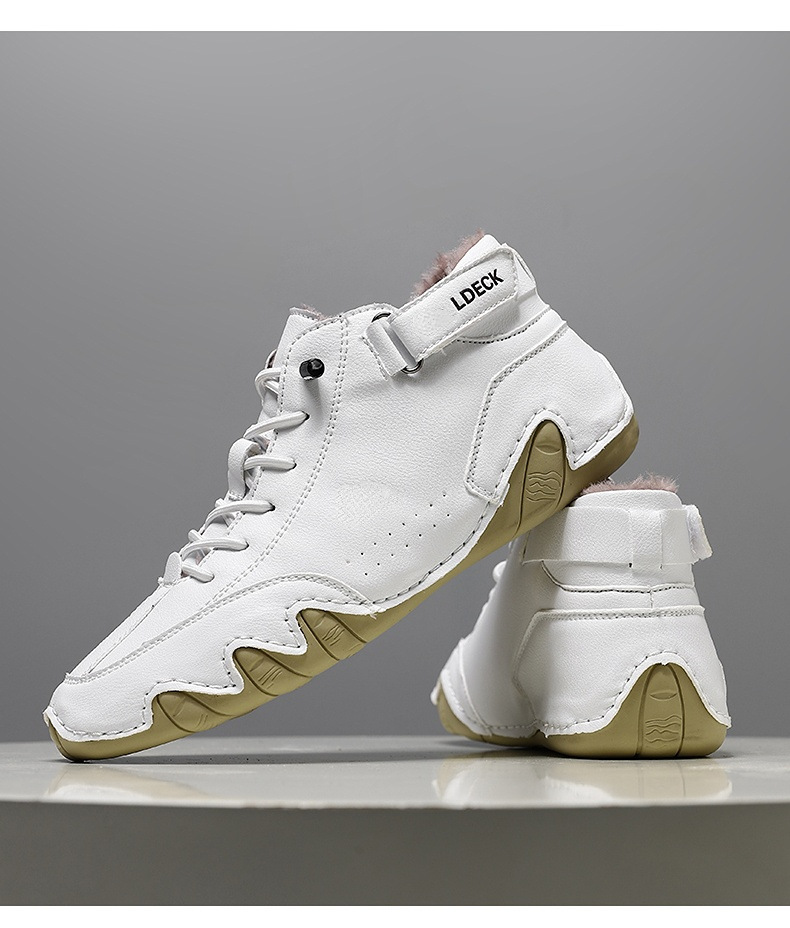 Cross-border Explosions Vinterfløyelsmartinstøvler Store størrelser Octopus Herre Varme Bomullssko Høye Herresportssko_voghion.com