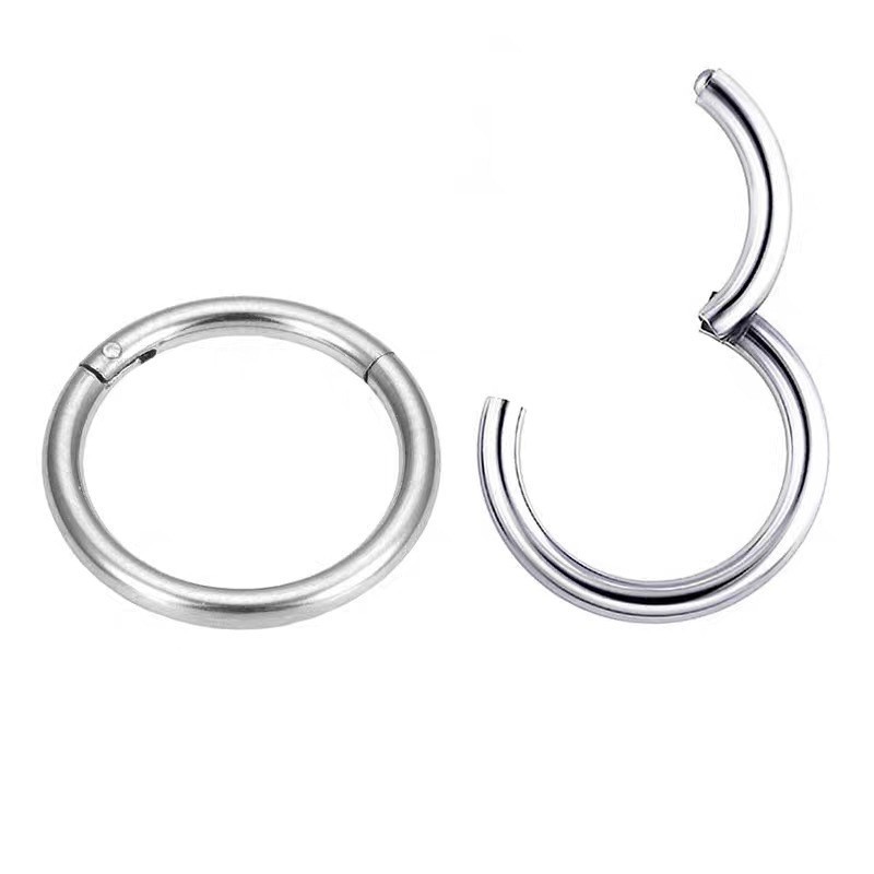 316L stainless steel nose ring Europe and the United States cross-border titanium steel seamless ring coil nose nail earrings piercing jewelry wholesale