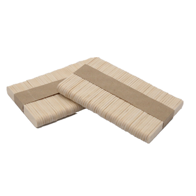 50 Pack Wooden Ice Cream Stick Ice Cream Stick DIY Model Original Color Stick Birch Ice Cream Stick Beauty Debugging