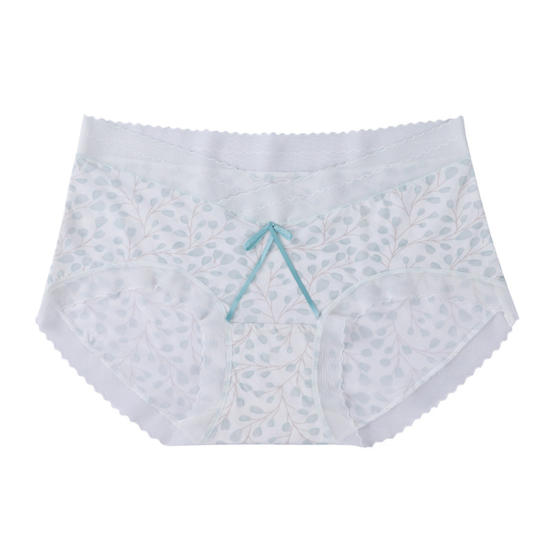 Summer ice silk pregnant women's underwear Low Waist Seamless comfortable breathable middle and late pregnancy antibacterial women's briefs plus size