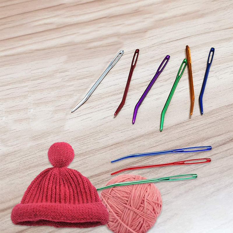 skc big eye curved needle sweater sewing needle sewing needle wool knitting tool 2 pcs/bag