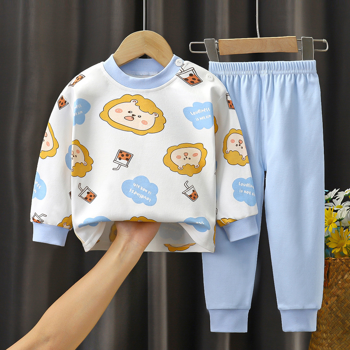 Children's underwear set cotton Autumn New Baby autumn clothes long pants boys warm girls clothes children's clothing wholesale