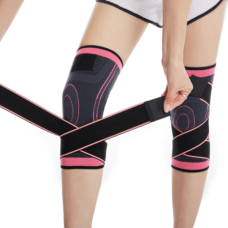 Sports sweat-absorbent breathable pressure knee pad basketball volleyball running cycling fitness protective gear strap sports knee pad
