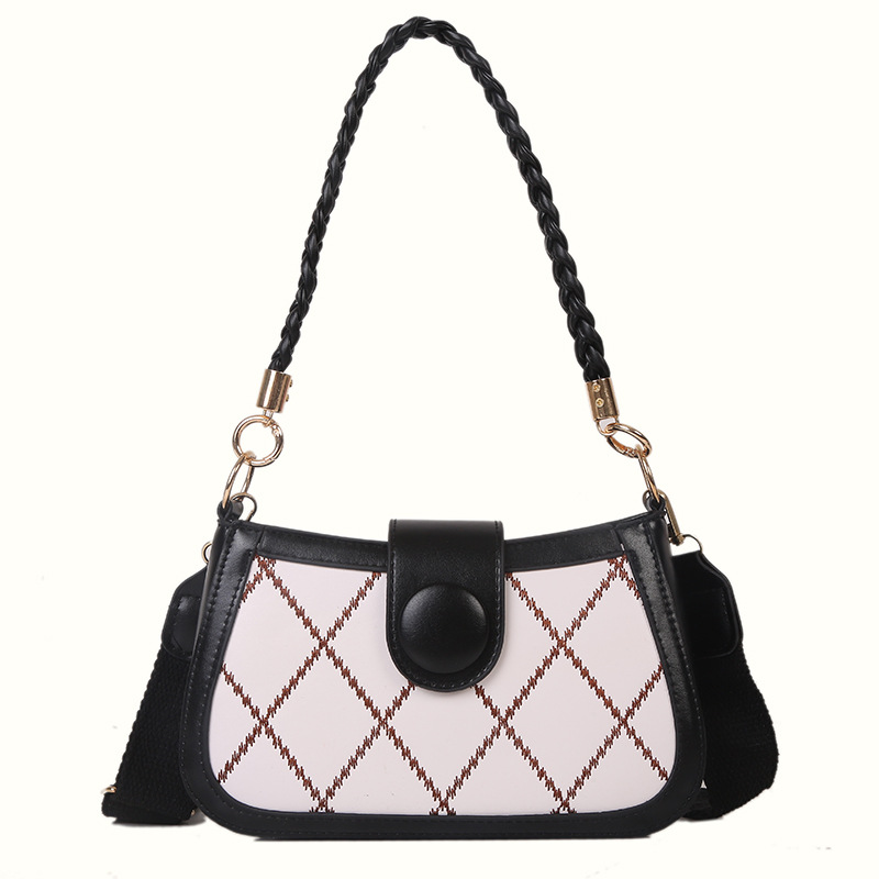 2022 Summer New Fashion Rhombic Women's Bag Chain Stylish Korean Style Small Square Bag Casual Shoulder Crossbody Bag