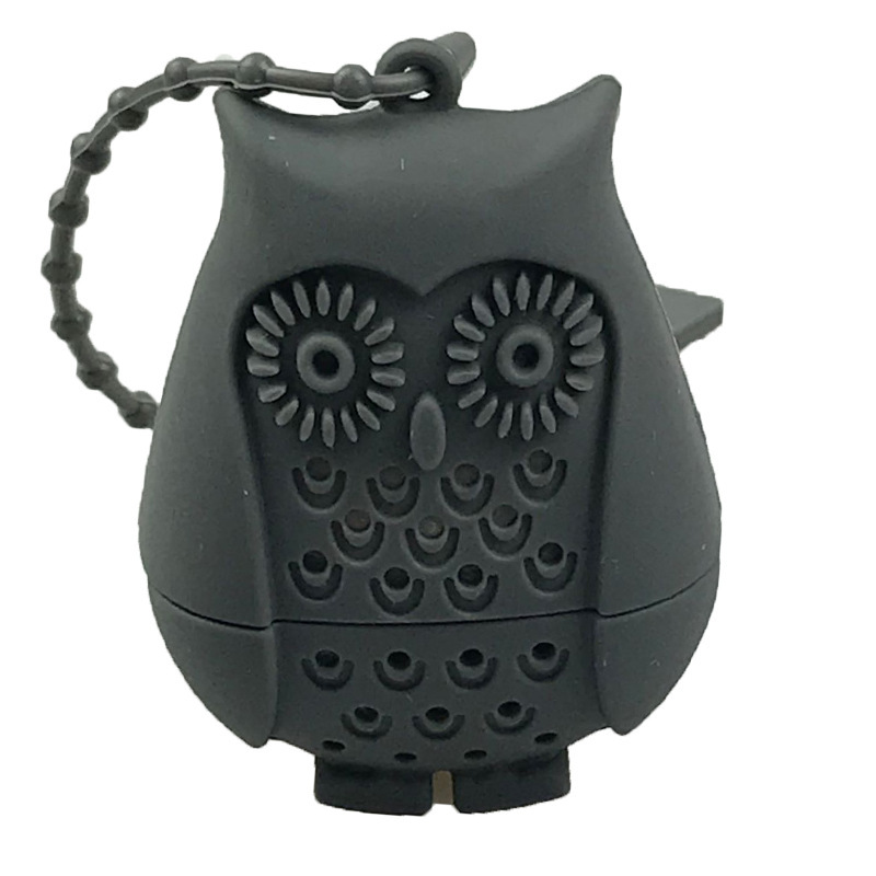 tea infuser silicone tea maker tea bag tea drain tea filter accessories owl silicone tea strainer