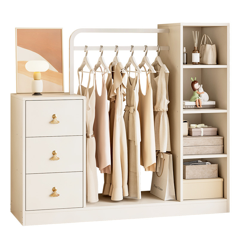 Bedroom storage cabinet bed-end cabinet wall-mounted locker hanger integrated Internet celebrity chest of drawers modern minimalist chest of drawers