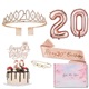 20 size rose gold crown strap gift box pin cake decoration