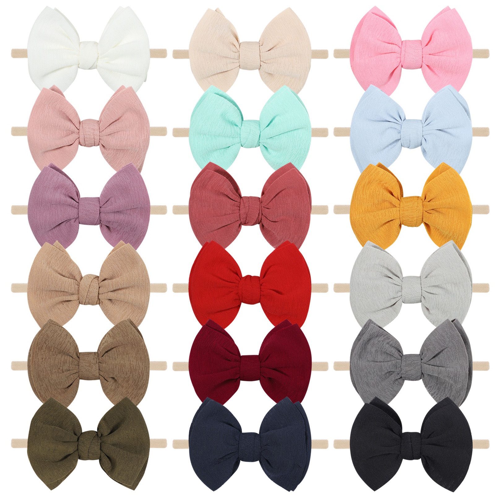 Amazon Cross Border Children Hair Band Bow Tie Soft Elastic Hair Band Baby Hair Accessories Headwear 2964