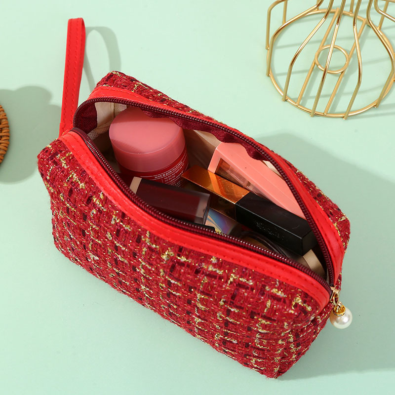 Fashion Chanel style square large capacity cosmetic bag storage bag 2023 high-looking waterproof portable cosmetic bag