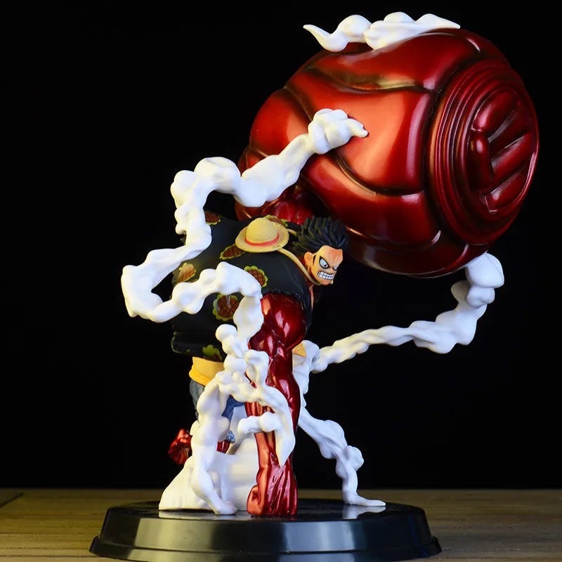 ワンピースのフィギュアと国の四段の道は大きい猿の王の銃の大きい拳のルフィのフィギュアのgkの模型の現物の卸売りを飛びます。|undefined