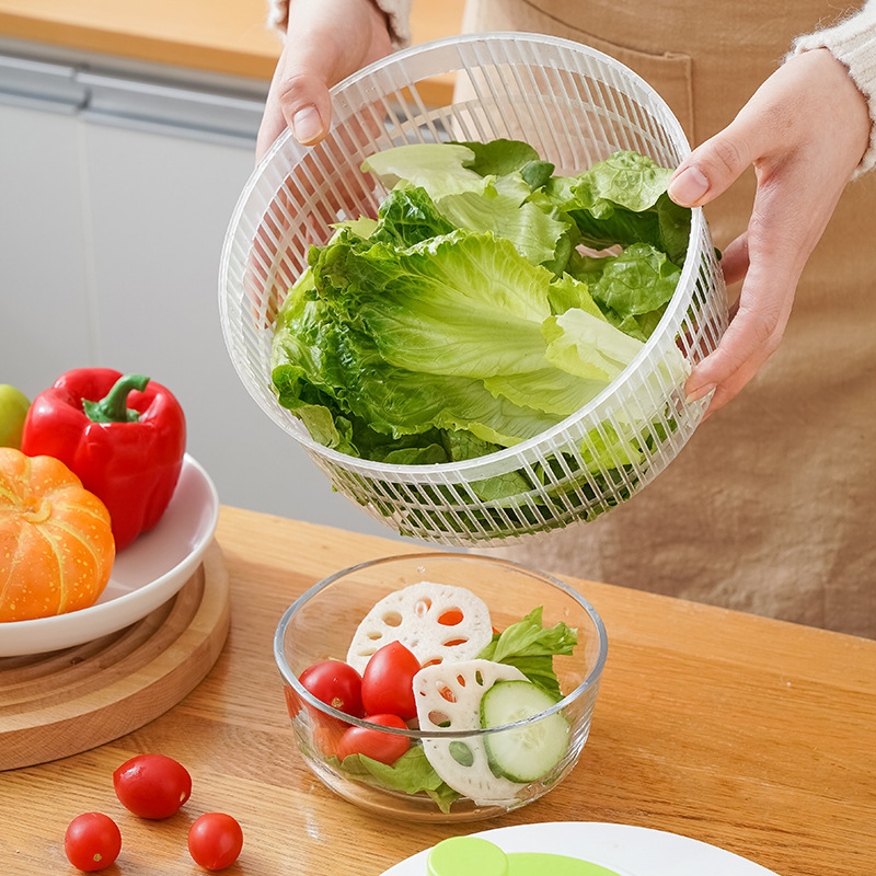 野菜脱水器家庭用サラダ乾燥機小型手動キッチン野菜鉢果物野菜水切り乾燥器|undefined
