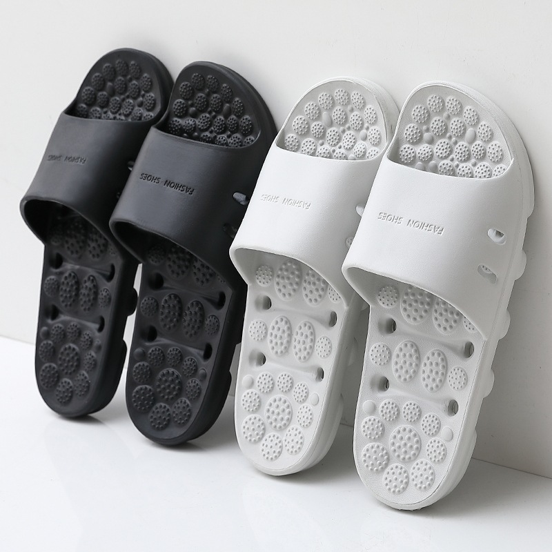 Leaky Bathroom Slippers for Women Summer Hotel Household Indoor Couple Breathable Quick-drying Hollow-out Home Shower Sandals for Men