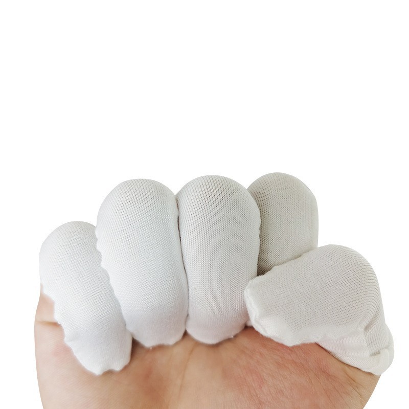 Wholesale cotton finger cover labor protection finger cover cotton sweat cloth breathable dustproof anti-static cloth finger cover wear-resistant