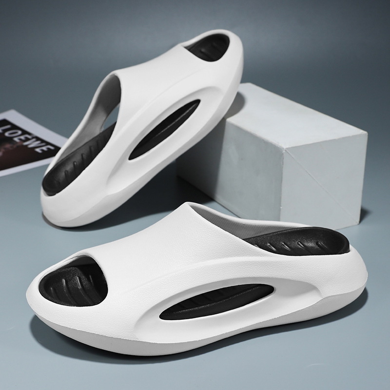4.0 Dung-feeling Two-color Soft Bottom Sandals Non-slip Odor Deodorant Sports Coconut Slippers Summer Men's Outer Wear Slides EVA