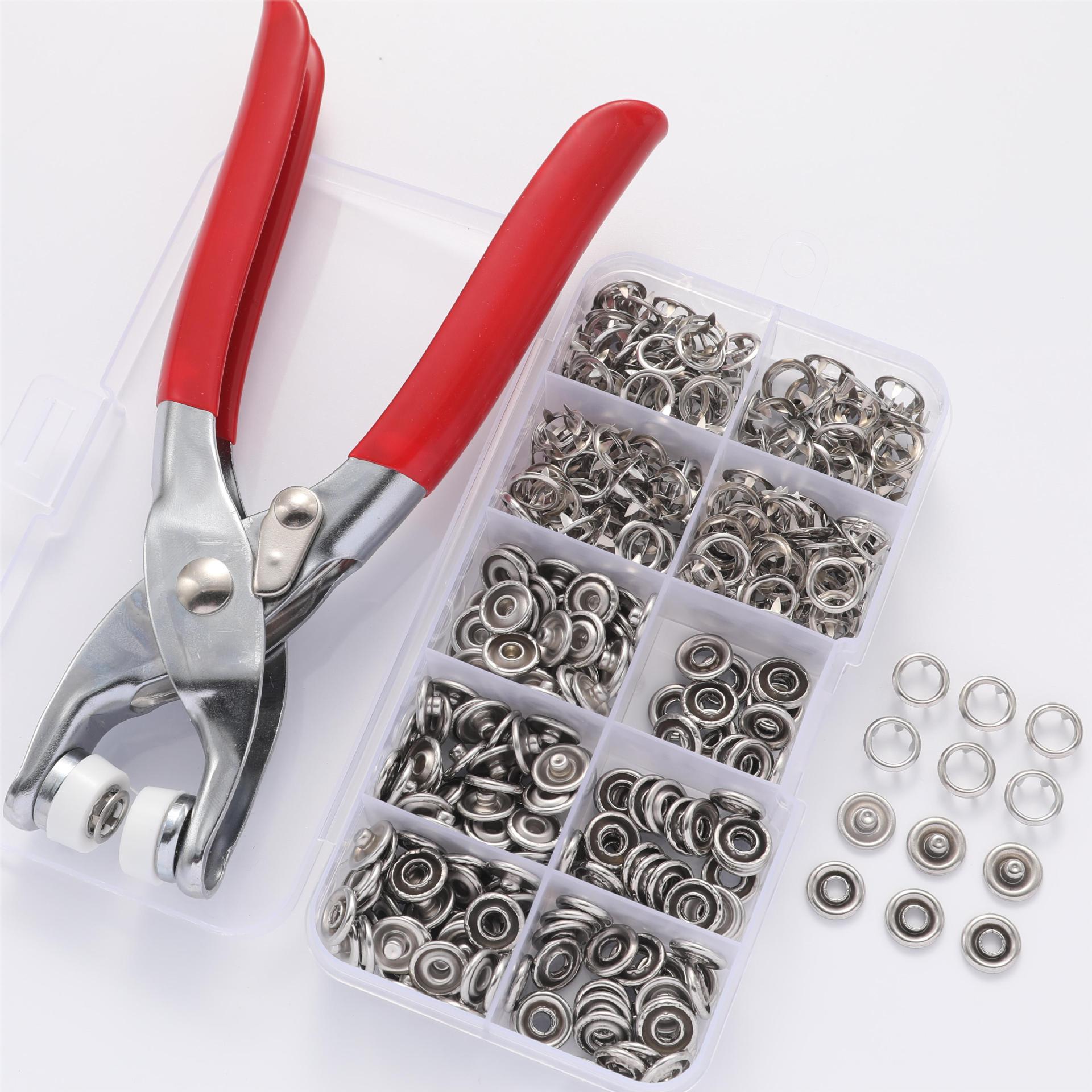 Hand-pressed seamless invisible five-claw buckle metal color five-claw buckle installation tool baby children's clothing buckle shirt button