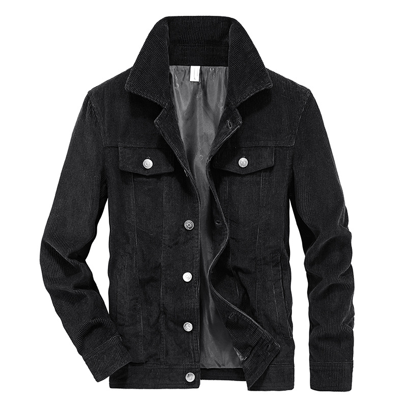 AliExpress Amazon Autumn and Winter Jacket Men's Thin Corduroy Jacket Men's New Retro Work Jacket 2116