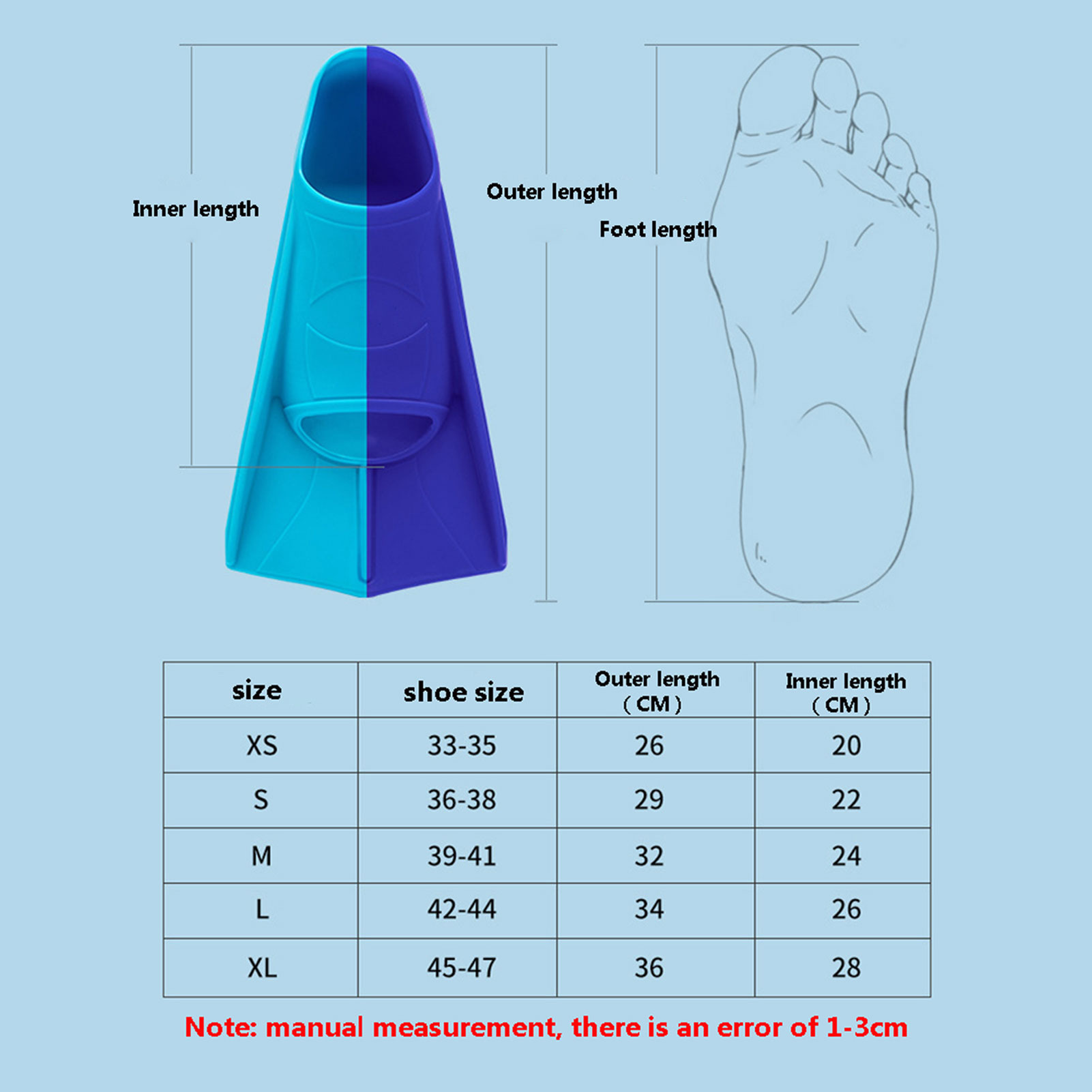 Outdoor Swimming Shoes Snorkeling Flippers Adult Children Fingers Free Diving Equipment Freestyle Training Long Flippers