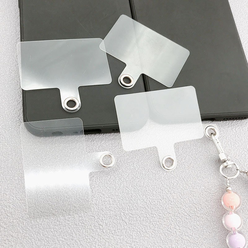 Yilian new mobile phone gasket transparent patch PVC mobile phone shell Universal Back sticker lanyard crossbody clip hanging piece for women